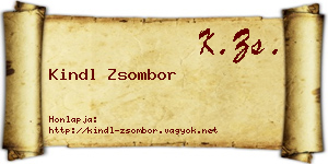 Kindl Zsombor névjegykártya